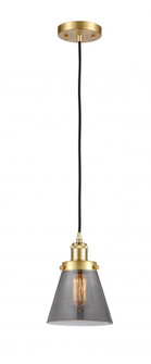 Cone - 1 Light - 6 inch - Satin Gold - Cord hung - Mini Pendant (3442|916-1P-SG-G63)