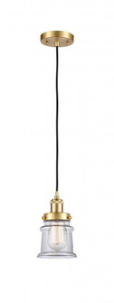 Canton - 1 Light - 6 inch - Satin Gold - Cord hung - Mini Pendant (3442|916-1P-SG-G182S)