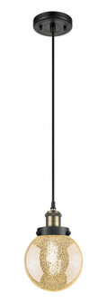 Beacon - 1 Light - 6 inch - Black Antique Brass - Cord hung - Mini Pendant (3442|916-1P-BAB-G208-6)