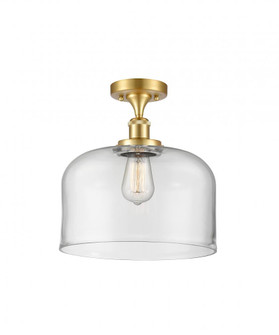 Bell - 1 Light - 12 inch - Satin Gold - Semi-Flush Mount (3442|916-1C-SG-G72-L)