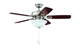 Twist N Click 42'' 5-Blade Ceiling Fan in Brushed Polished Nickel w/ Ash/Mahogany Blades (3-Light (20|TCE42BNK5C1-C)
