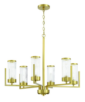 Whittley 6 Light Chandelier in Satin Brass (20|60126-SB)