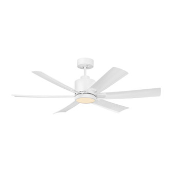 Flera Smart 52 LED Ceiling Fan in Matte White with Matte White Blades (38|6FLSM52RZWD)