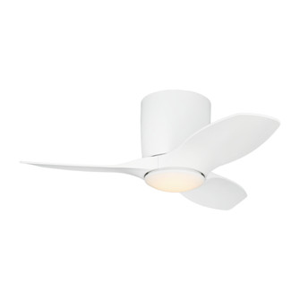 Titus 32 Hugger LED Ceiling Fan in Matte White with Matte White Blades and Light Kit (38|3TTHR32RZWD)