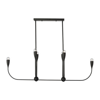 Maya Six Light Linear Chandelier (38|GLC1226MBK)
