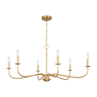 Abells Six Light Chandelier (38|GLC1196SB)
