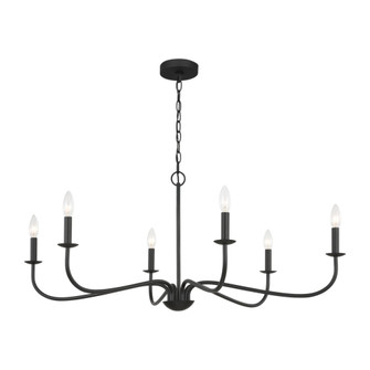Abells Six Light Chandelier (38|GLC1196MBK)