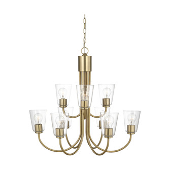 Miles Nine Light Chandelier (38|GLC1169SB)