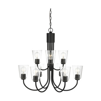 Miles Nine Light Chandelier (38|GLC1169MBK)