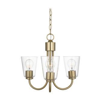 Miles Three Light Chandelier (38|GLC1153SB)