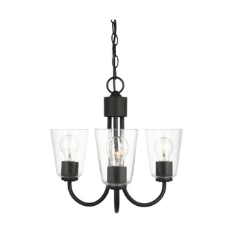 Miles Three Light Chandelier (38|GLC1153MBK)