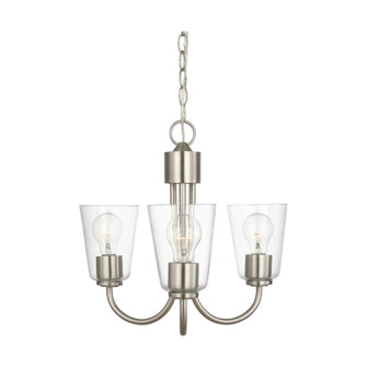 Miles Three Light Chandelier (38|GLC1153BS)
