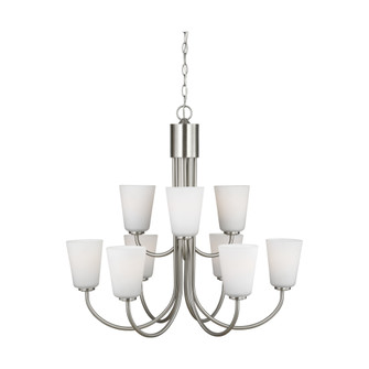 Miles Nine Light Chandelier (38|GLC1139BS)