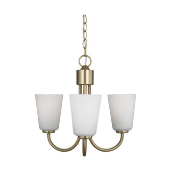 Miles Three Light Chandelier (38|GLC1123SB)