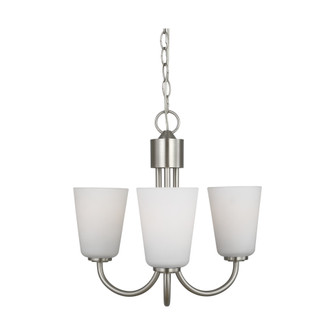 Miles Three Light Chandelier (38|GLC1123BS)