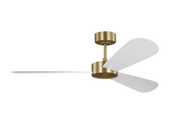 Paddle Smart 52 Ceiling Fan in Burnished Brass with Matte White Blades (6|3PDSM52BBS)