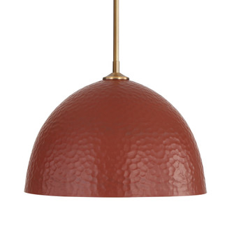 Golden Lighting Shepard 1-light Pendant in Modern Brass and Russet Clay shade (36|6950-L MBS-RC)