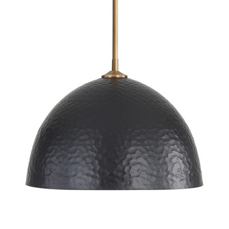 Golden Lighting Shepard 1-light Pendant in Modern Brass and Matte Black shade (36|6950-L MBS-BLK)