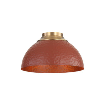 Golden Lighting Shepard 3-light Flush Mount in Modern Brass and Russet Clay shade (36|6950-FM MBS-RC)