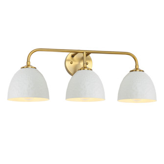 Golden Lighting Shepard 3-light Vanity in Modern Brass and Matte White shade (36|6950-BA3 MBS-WHT)