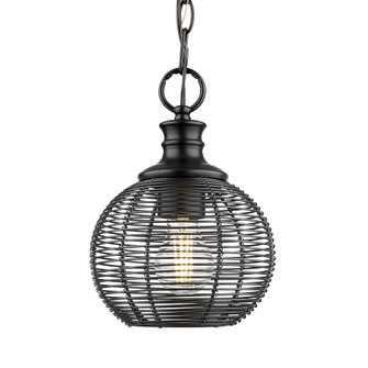 Golden Lighting Calypso 1-light 8in Pendant in Matte Black (36|6802-M1L BLK)
