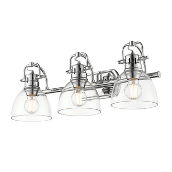 Yep by Golden Lighting Duncan 3-light Vanity in Chrome and Clear Glass (36|3602-BA3 CH-CLR)