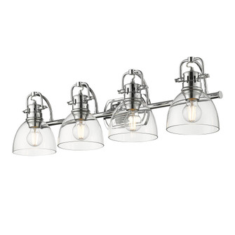 Yep by Golden Lighting Duncan 4-light Vanity in Chrome and Clear Glass (36|3602-BA4 CH-CLR)