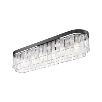 Golden Lighting Ciara 6-light Flush Mount in Matte Black (36|1768-FM42 BLK-HWG)