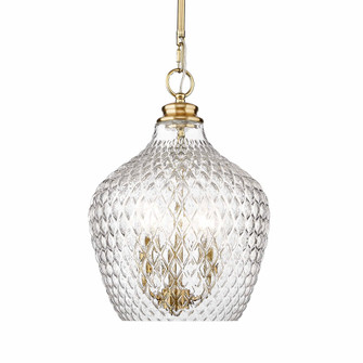 Golden Lighting Adeline 3-light Pendant in Modern Brushed Gold (36|1088-3P MBG-CLR)