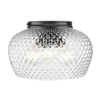 Golden Lighting Adeline 3-light Flush Mount in Matte Black (36|1088-3FM BLK-CLR)