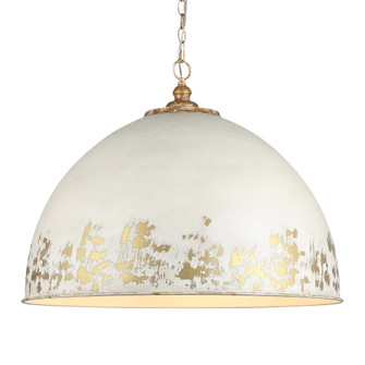 Golden Lighting Alison 8-light Pendant in Vintage Gold and Antique Ivory shade (36|0809-8P VG-AI)