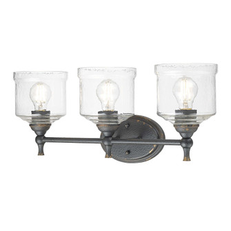 Golden Lighting Keating 3-light Vanity in Antique Black Iron (36|0806-BA3 ABI-HWG)