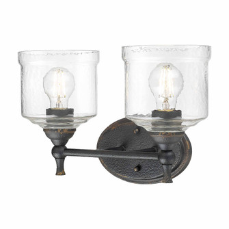 Golden Lighting Keating 2-light Vanity in Antique Black Iron (36|0806-BA2 ABI-HWG)