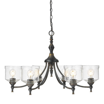 Golden Lighting Keating 6-light Chandelier in Antique Black Iron (36|0806-6 ABI-HWG)