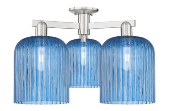 Bridal Veil - 3 Light - 26 inch - Brushed Satin Nickel - Semi-Flush Mount (3442|716-3F-SN-G559-8BL)