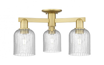 Bridal Veil - 3 Light - 6 inch - Satin Gold - Semi-Flush Mount (3442|716-3F-SG-G559-5SDY)