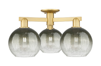 Brookhaven Globe - 3 Light - 6 inch - Satin Gold - Semi-Flush Mount (3442|716-3F-SG-G483-8SL)