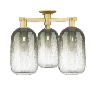 Brookhaven Cloche - 3 Light - 6 inch - Satin Gold - Semi-Flush Mount (3442|716-3F-SG-G482-7SL)