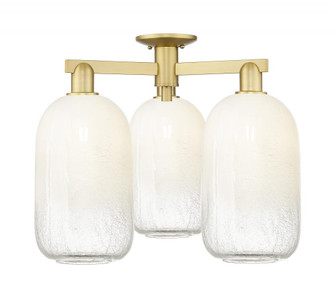 Brookhaven Cloche - 3 Light - 6 inch - Satin Gold - Semi-Flush Mount (3442|716-3F-SG-G482-7OP)
