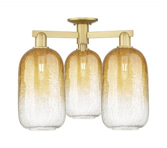 Brookhaven Cloche - 3 Light - 6 inch - Satin Gold - Semi-Flush Mount (3442|716-3F-SG-G482-7AM)
