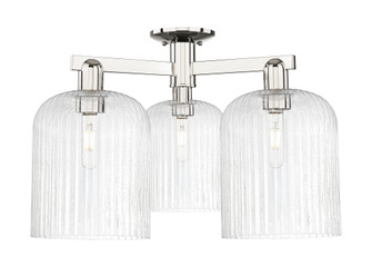 Bridal Veil - 3 Light - 26 inch - Polished Nickel - Semi-Flush Mount (3442|716-3F-PN-G559-8SDY)