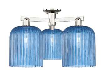 Bridal Veil - 3 Light - 26 inch - Polished Nickel - Semi-Flush Mount (3442|716-3F-PN-G559-8BL)