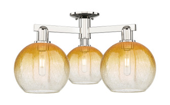 Brookhaven Globe - 3 Light - 6 inch - Polished Nickel - Semi-Flush Mount (3442|716-3F-PN-G483-8AM)