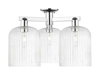 Bridal Veil - 3 Light - 26 inch - Polished Chrome - Semi-Flush Mount (3442|716-3F-PC-G559-8SDY)