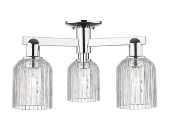 Bridal Veil - 3 Light - 6 inch - Polished Chrome - Semi-Flush Mount (3442|716-3F-PC-G559-5CL)