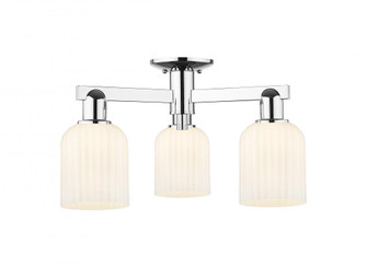 Bridal Veil - 3 Light - 6 inch - Polished Chrome - Semi-Flush Mount (3442|716-3F-PC-G559-5GWH)
