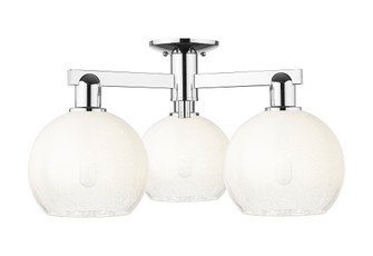 Brookhaven Globe - 3 Light - 6 inch - Polished Chrome - Semi-Flush Mount (3442|716-3F-PC-G483-8OP)