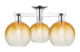 Brookhaven Globe - 3 Light - 6 inch - Polished Chrome - Semi-Flush Mount (3442|716-3F-PC-G483-8AM)
