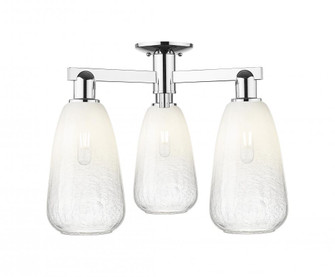 Brookhaven Almond - 3 Light - 6 inch - Polished Chrome - Semi-Flush Mount (3442|716-3F-PC-G480-6OP)