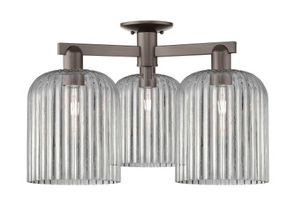 Bridal Veil - 3 Light - 26 inch - Oil Rubbed Bronze - Semi-Flush Mount (3442|716-3F-OB-G559-8SM)